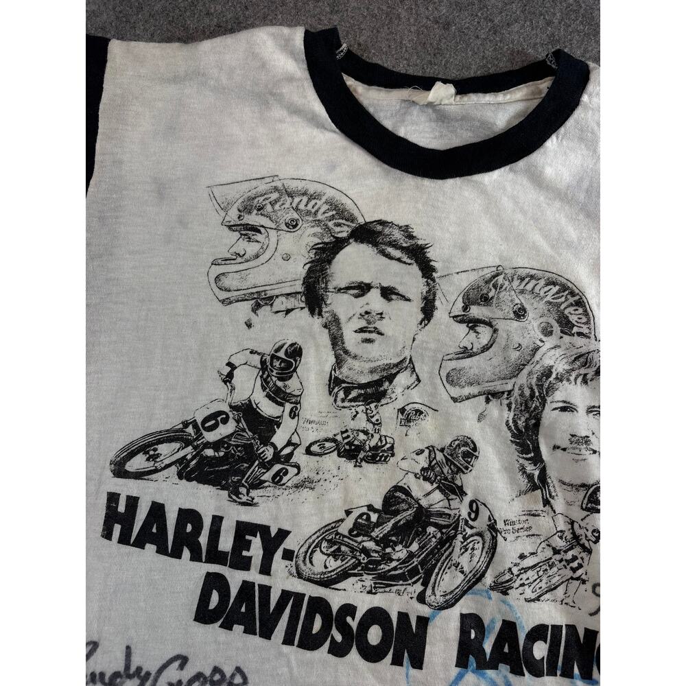 Vintage 60s Harley Davidson Racing Shirt Men Motorcross Jersey True VTG RARE 70s